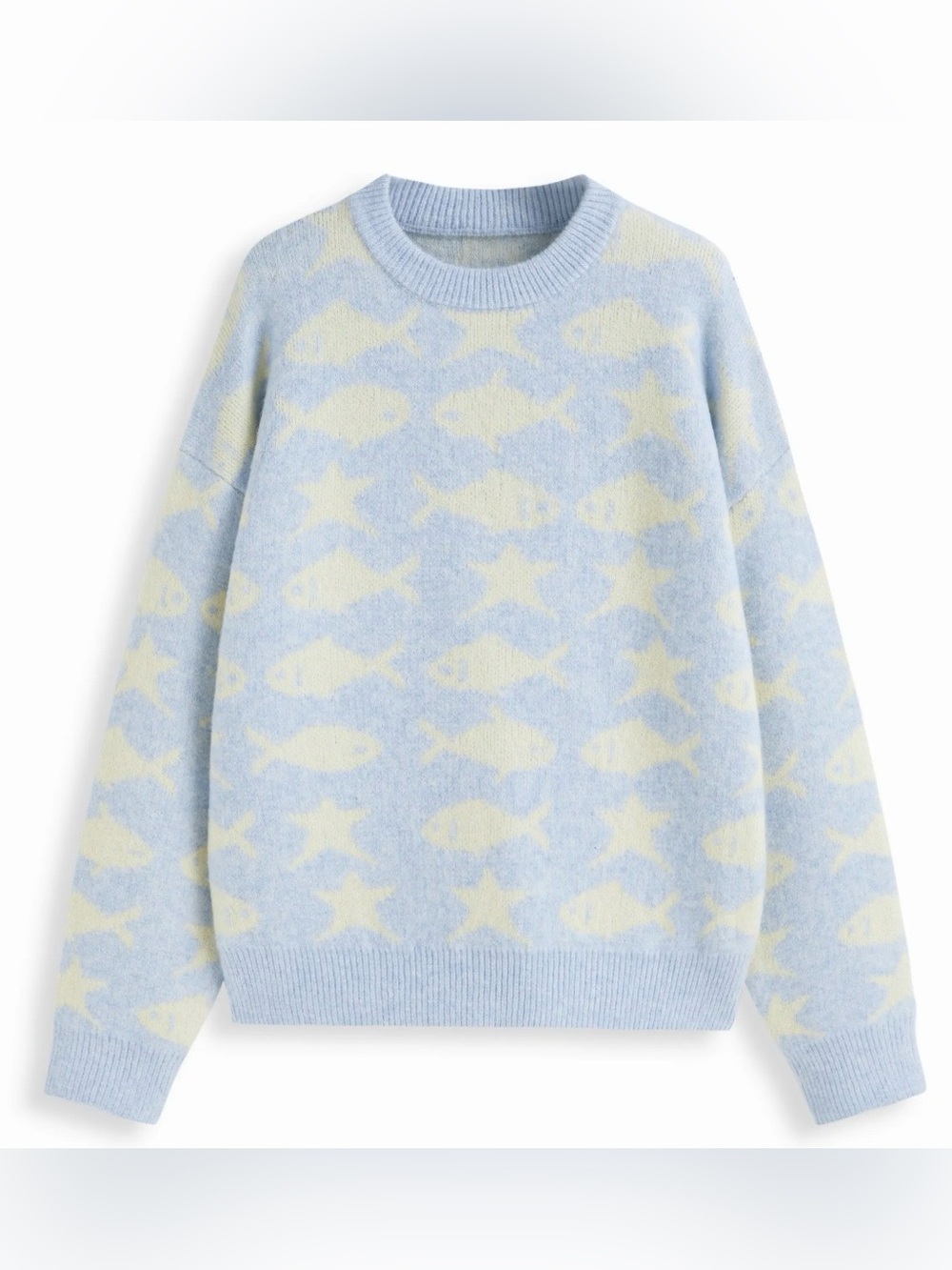 NWT - Cider Star & Fish Pullover in Baby Blue